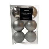 Set Globuri De Craciun 6 Pcs 8 Cm AVS100800